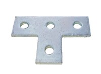 4 X 4 T-BRACE PLATES, ZINC PLATED